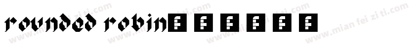 rounded robin字体转换